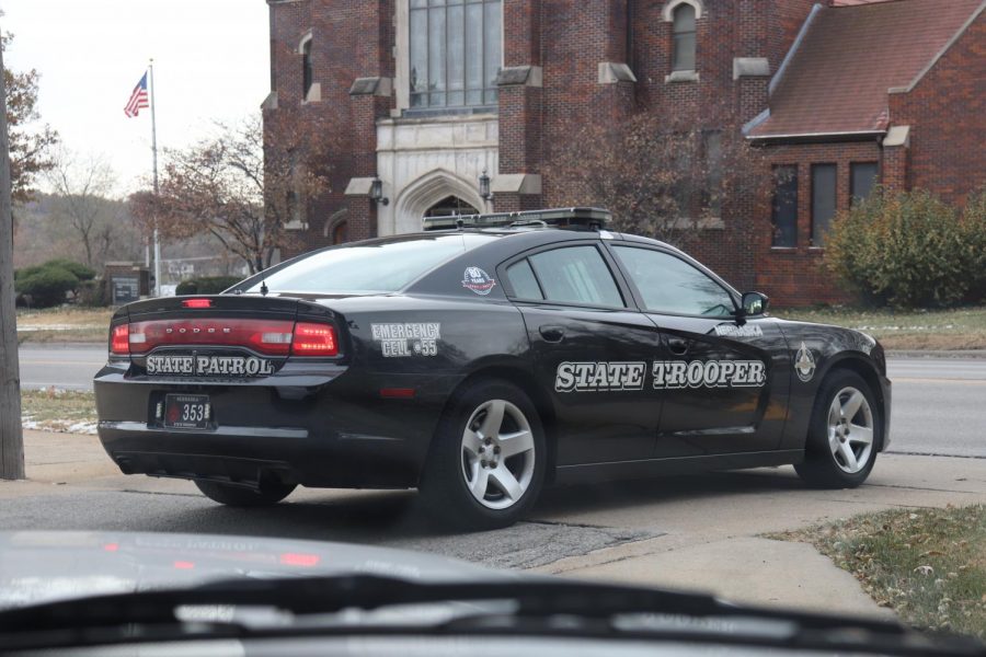 State troopers wait for a description of a driver who committed a violation while doing an enforcement operation. “Our goal is to reduce crashes. Period. Save lives, at the end of the day, that’s the goal. Sarpy County has had a very bad year this year. There’s a lot of reasons for that,” Bellevue Police Sgt. Larry Lampman said.