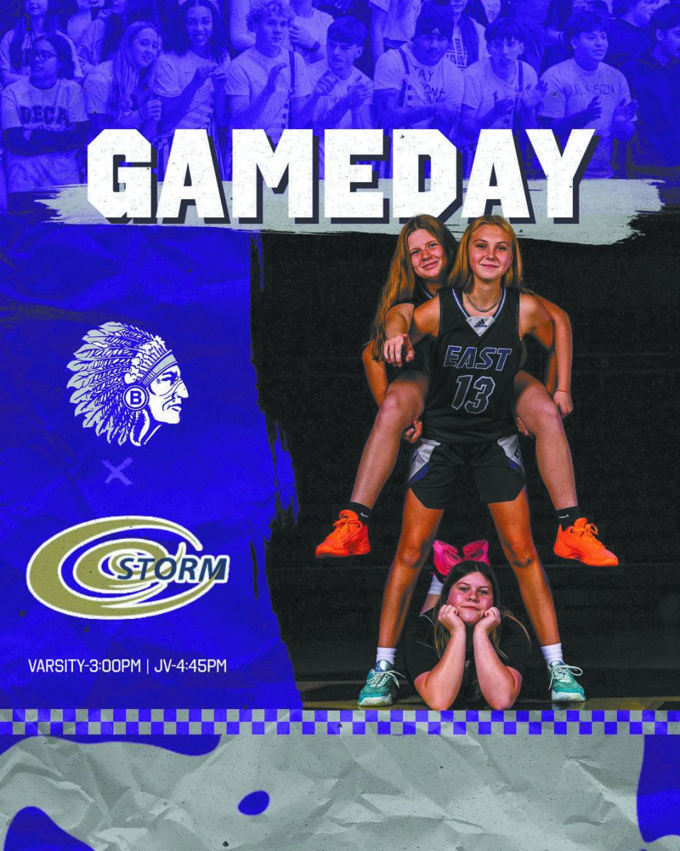 Gameday reminder.  To promote girls basketball games, head coach Eric Lenear often posts posters with the game time, location, and opponent. Girls basketball started an Instagram account in December 2025 to better reach students. "The page mostly posts on days that we have games so that way, people can be informed and show up to support the team," Lenear said.